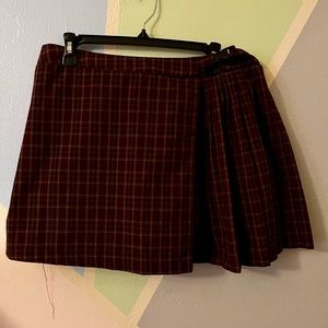 Red Plaid Skirt